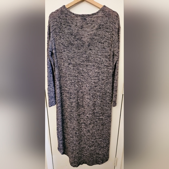 Anthropologie Women's Postmark Grey Long Knit hi-low v-neck pullover cardigan - Picture 3 of 10